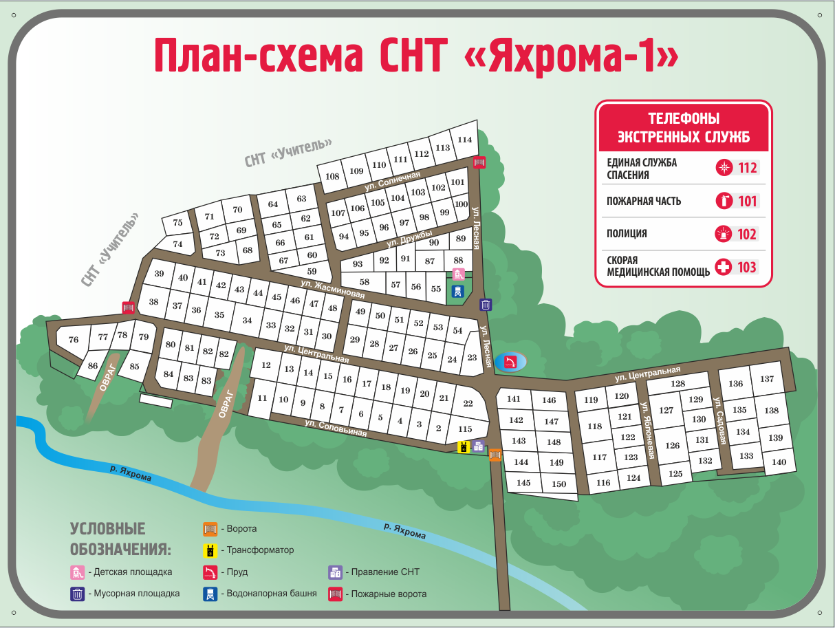 ПЛАН-СХЕМА СНТ